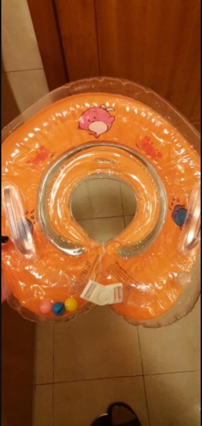 Baby Inflatable Neck Float for Swimming & Bathing (2m-3y) photo review