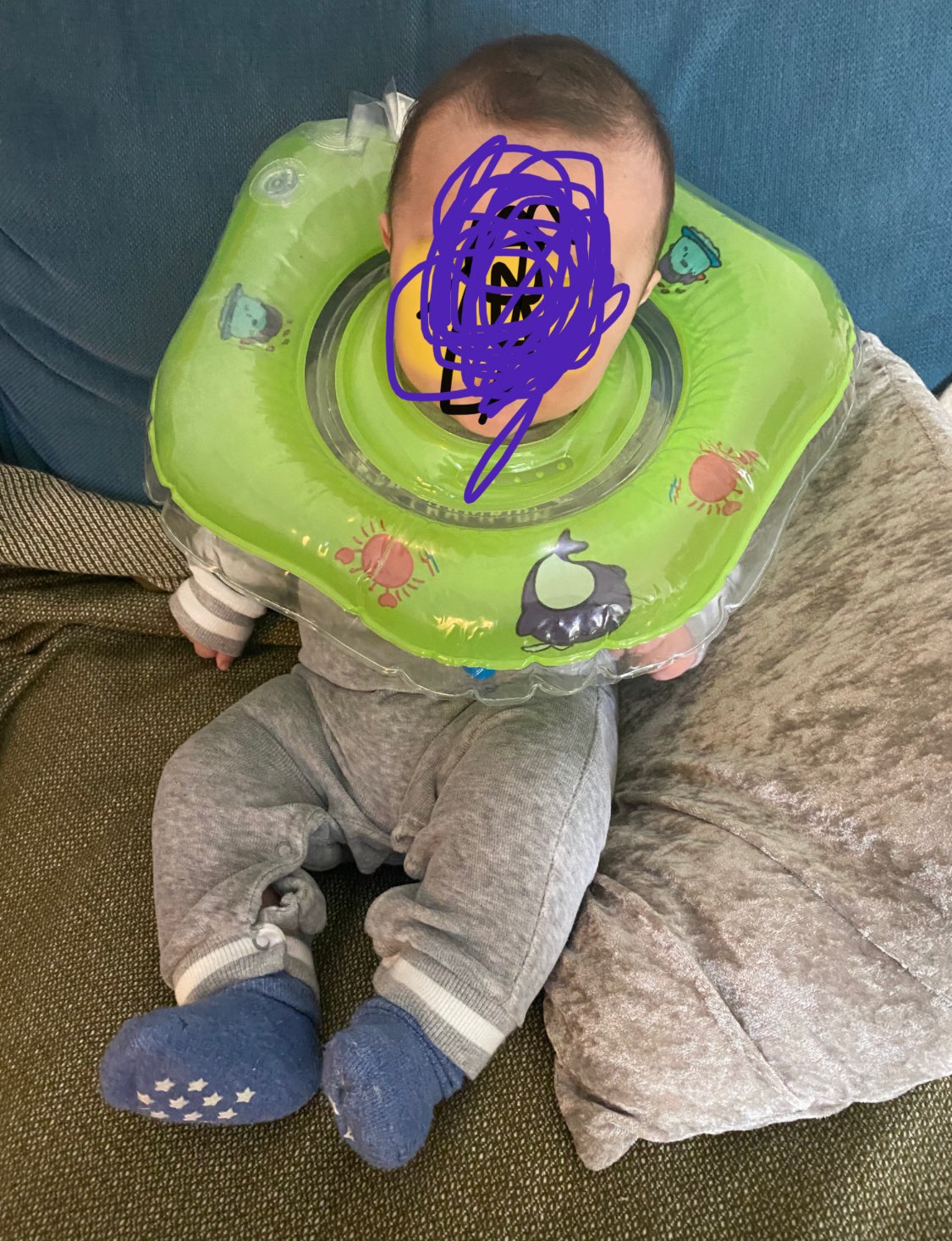 Baby Inflatable Neck Float for Swimming & Bathing (2m-3y) photo review