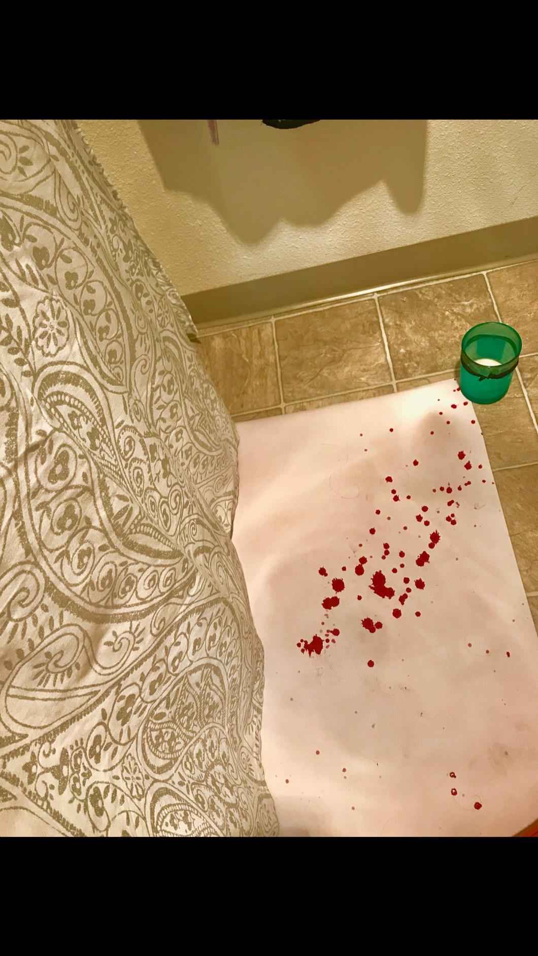 Bloody Color Changing Bath Mat photo review