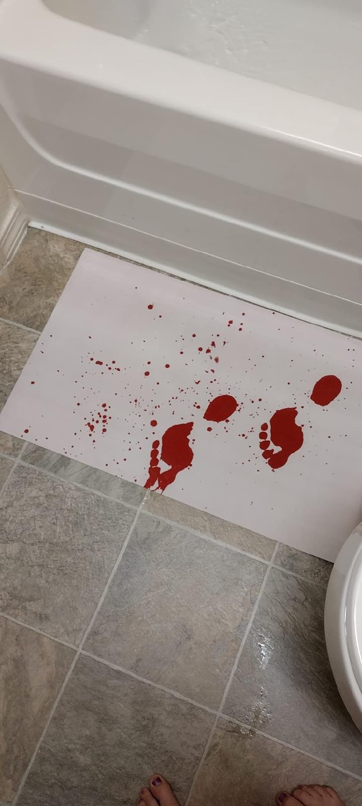 Bloody Color Changing Bath Mat photo review