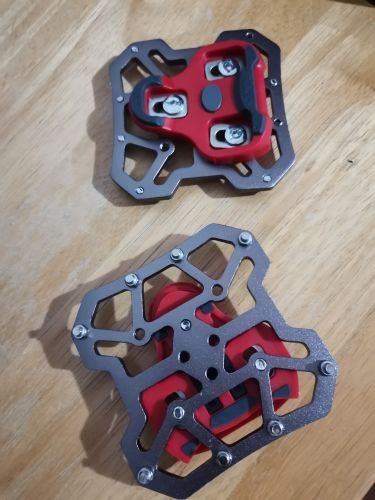 Ultralight Aluminum Clipless Pedal Adapters – Anti-Slip Platform photo review