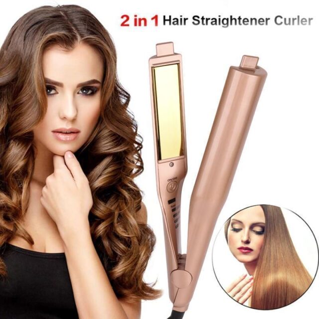 2-in-1 Hair Straightener & Curler with Negative Ions - Image 3