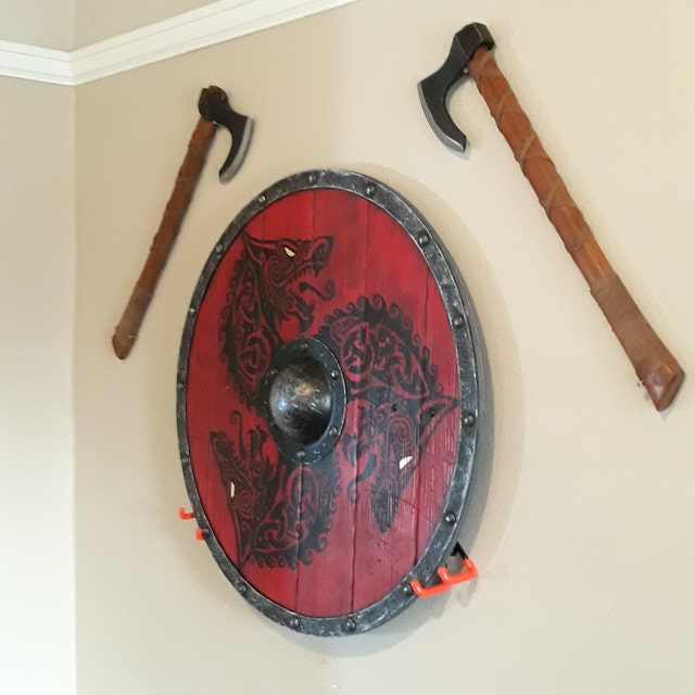 30cm Wooden Viking Battle Shield Wall Decoration Pendant photo review