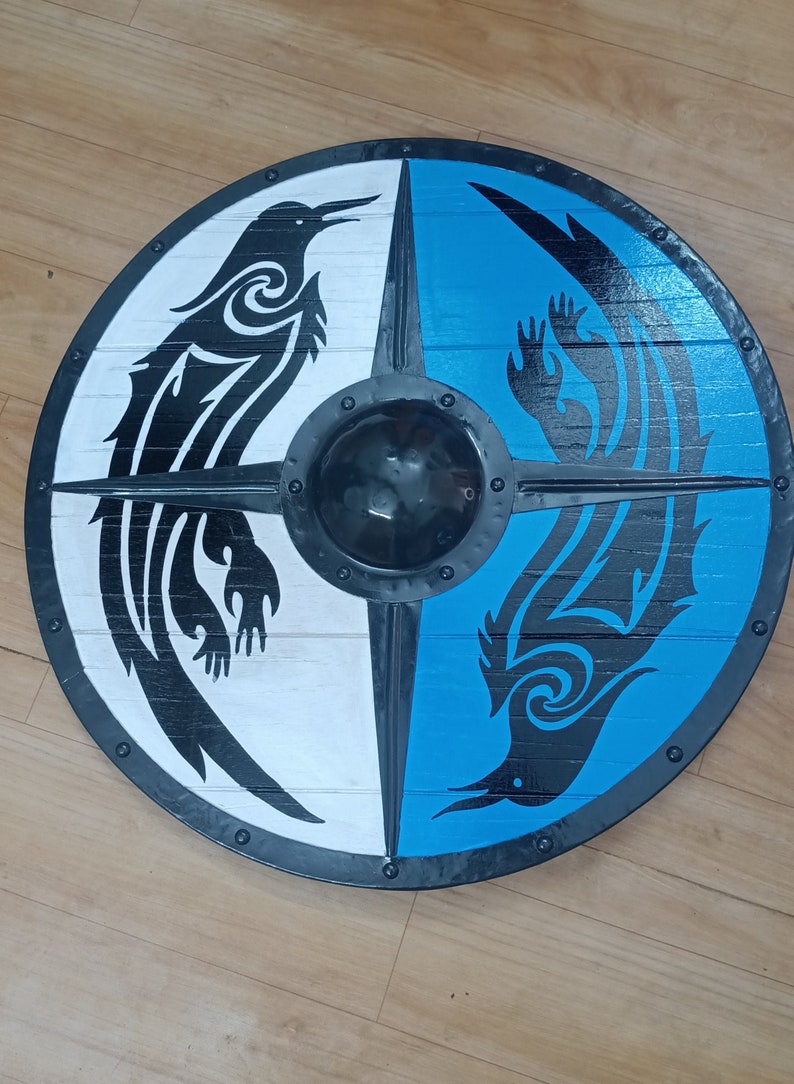 30cm Wooden Viking Battle Shield Wall Decoration Pendant photo review