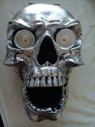 Retro Skull Motorcycle LED Headlight – Unique Front Lamp photo review