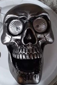 Retro Skull Motorcycle LED Headlight – Unique Front Lamp photo review