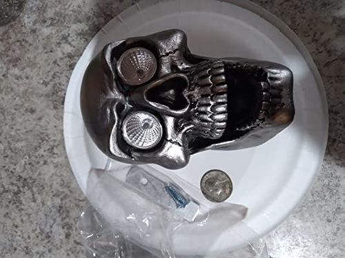 Retro Skull Motorcycle LED Headlight – Unique Front Lamp photo review