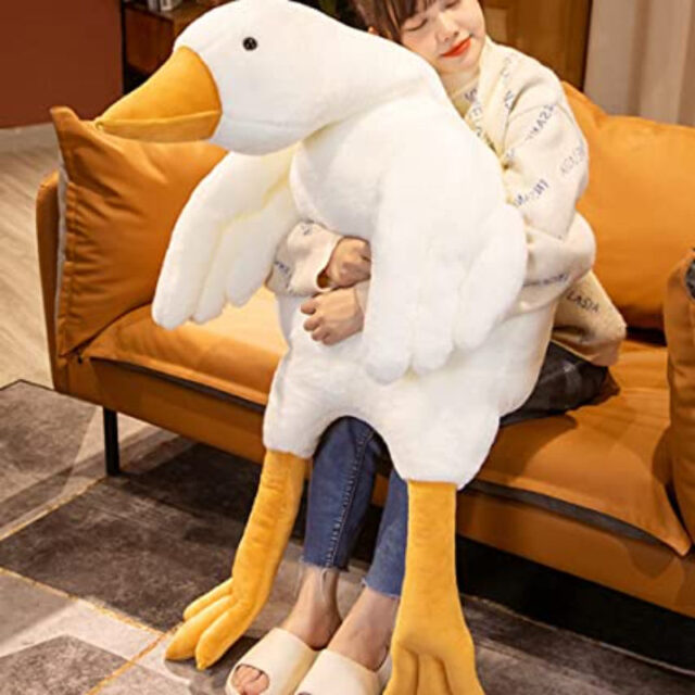 Big White Goose Plush Toy Soft Stuffed Animal 20-65 inches - Image 5