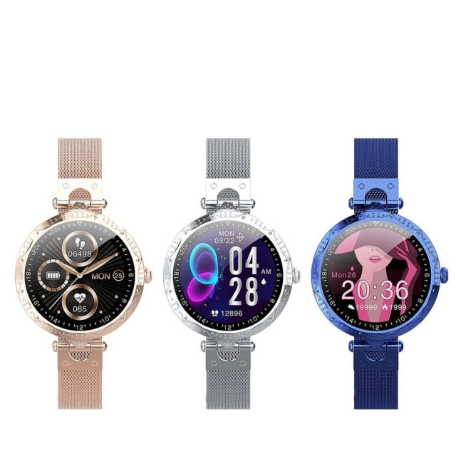 Ladies Fitness Smartwatch with Heart Rate, Music, and Activity Tracking