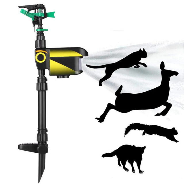 Solar Motion-Activated Animal Repellent Water Sprinkler