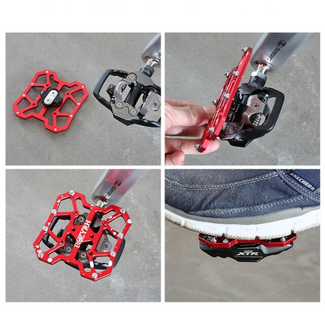 Ultralight Aluminum Clipless Pedal Adapters – Anti-Slip Platform - Image 2