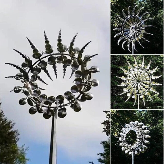 Wind Powered Kinetic Sculpture(12.2inx12.2in)