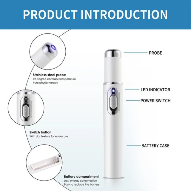 Blue Light Therapy Acne Pen with Scar Repair Cream (15g) - Image 8