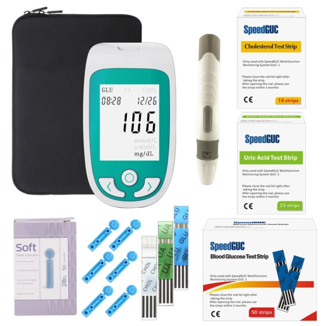 2-in-1 Monitor (Cholesterol & Uric Acid) Complete Set – Includes Lancing Device and Lancets - Image 5