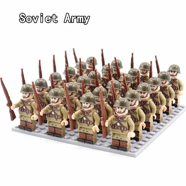 24-Piece Military Soldier Block Set with Weapons - Image 2