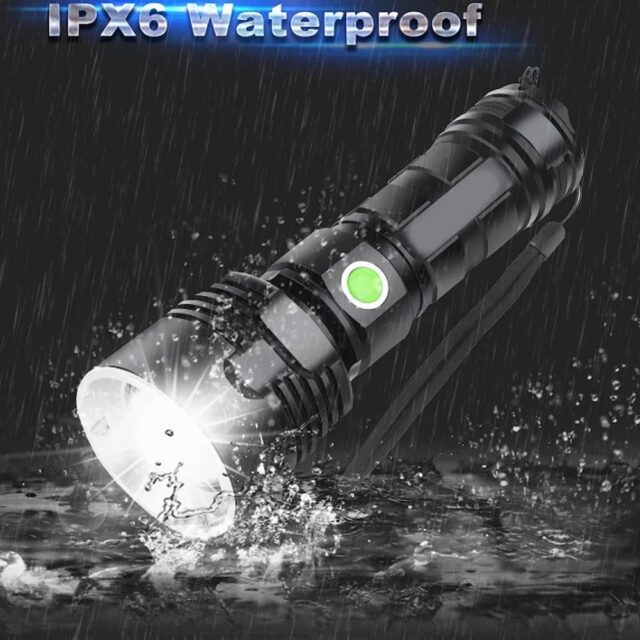 P70 Super Bright LED Flashlight, USB Rechargeable, Waterproof Torch - Image 3