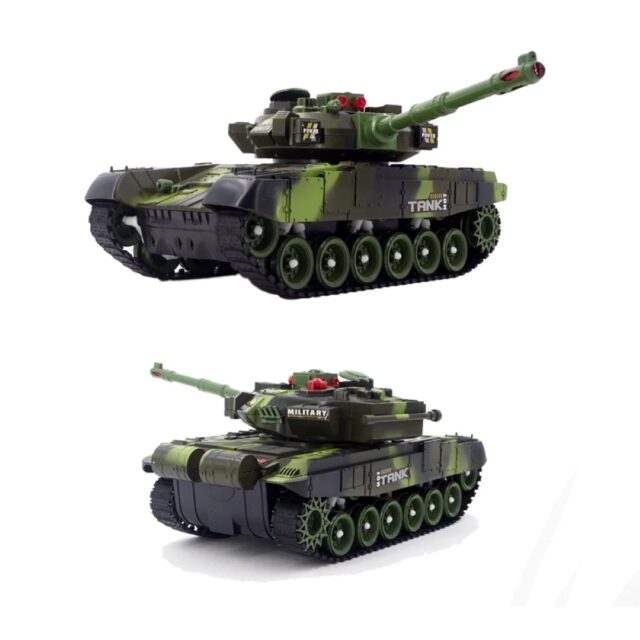 33cm RC Battle Tank with Rotating Turret and Sound Effects - Image 9