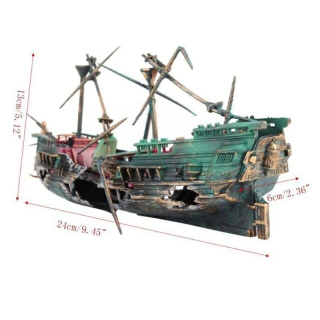Large Split Shipwreck Boat Aquarium Decoration - Image 6