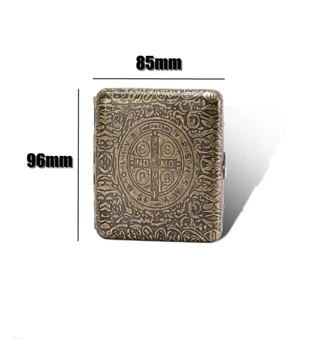 Vintage Metal Cigarette Case - Holds 20 Cigarettes - Image 7