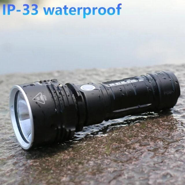 High Power XHP70 LED Tactical Flashlight USB Rechargeable - Image 3