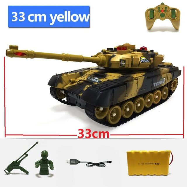 33cm RC Battle Tank with Rotating Turret and Sound Effects - Image 12