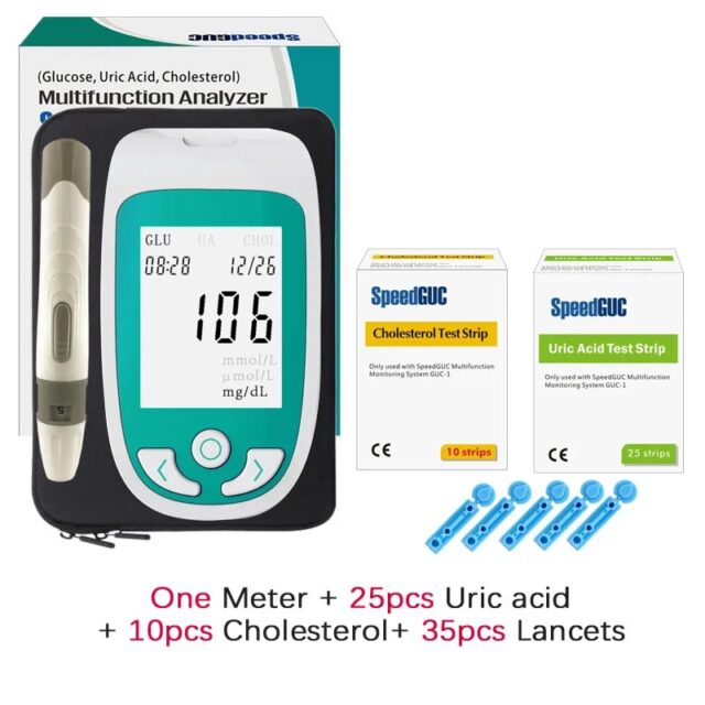 2-in-1 Monitor (Cholesterol & Uric Acid) Complete Set – Includes Lancing Device and Lancets - Image 11
