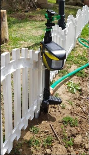 Solar Motion-Activated Sprinkler Animal Repellent & Irrigation System photo review