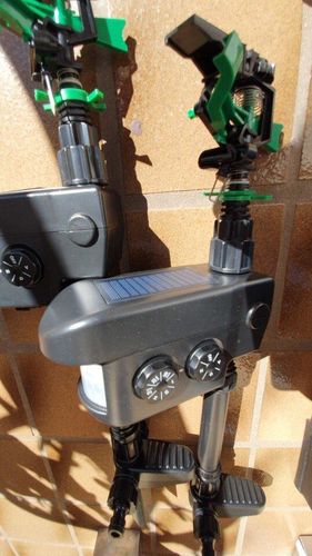 Solar Motion-Activated Sprinkler Animal Repellent & Irrigation System photo review