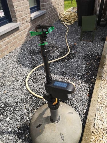 Solar Motion-Activated Sprinkler Animal Repellent & Irrigation System photo review