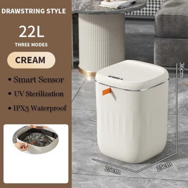 Smart Trash Can With Lid For Bedroom And Living Room - Image 8